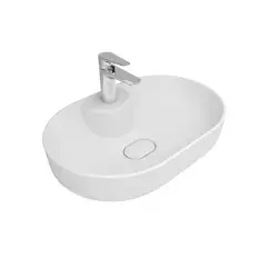 Çanakkale Seramik Zero 2.0 Ada Oval Çanak Lavabo Mat Beyaz 60x40