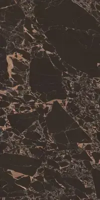 Çanakkale Seramik Royal Marbles Parlak Siyah Portoro Porselen Karo 60x120