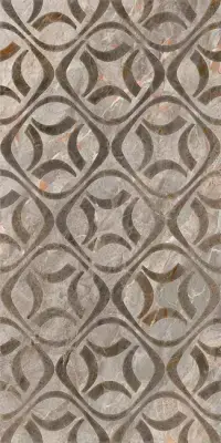 Çanakkale Seramik Ravene Mat Taupe Geometrik Dekor 40x80