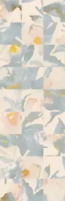 Çanakkale Seramik Aqua & Terrazzo Mat Kemik Mavi Brush Dekor 30x90