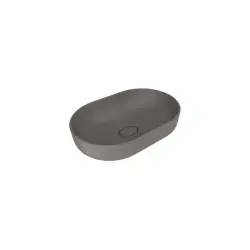Çanakkale Seramik Zero 2.0 Oval Çanak Lavabo Mat Antrasit Gri 60x40