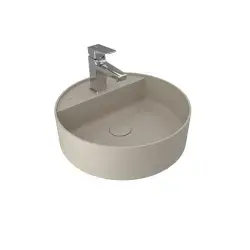 Çanakkale Seramik Smartedge Lavabo + Sifon Set Yuvarlak Mat Vizon